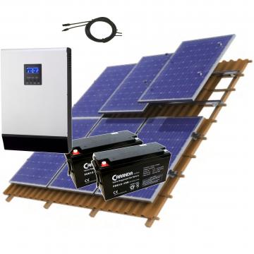 Sistem fotovoltaic 1.5 kWp hibrid cu acumulator