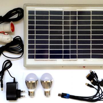 Kit fotovoltaic portabil cu becuri LED